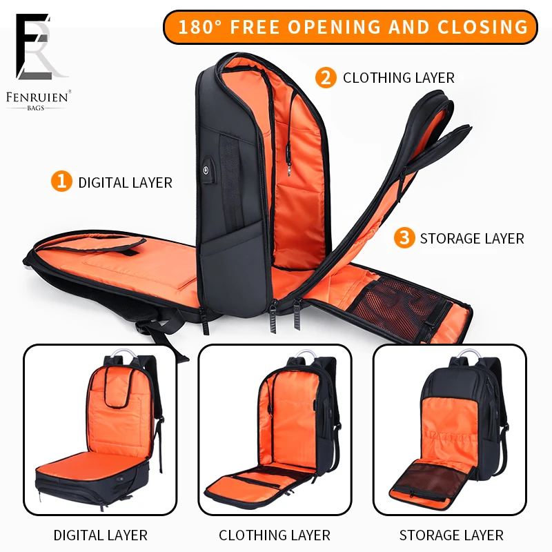 FRN multifunción de alta capacidad de 17 pulgadas portátil Mochila de carga USB hombres Mochila Casual impermeable Mochila de viaje Anti robo FRN multifunción de alta capacidad de 17 pulgadas portátil Mochila de carga USB hombres Mochila Casual impermeable Mochila de viaje Anti robo