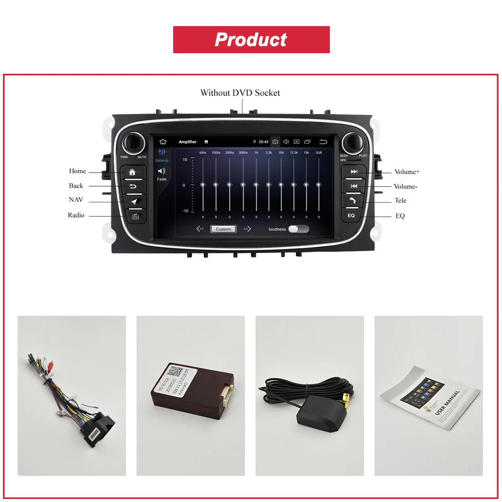 Excellent Bonroad 7"Android Car multimedia player stereo receiver For FORD/Mondeo/S-MAX/C-MAX/Galaxy/FOCUS Car Video Player GPS Navigation 5 Excellent Bonroad 7"Android Car multimedia player stereo receiver For FORD/Mondeo/S-MAX/C-MAX/Galaxy/FOCUS Car Video Player GPS Navigation 5