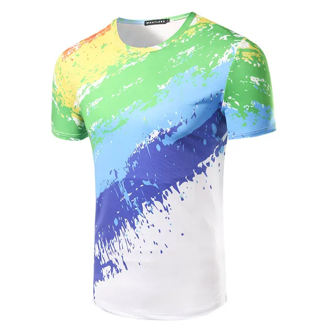 Aliexpress.com : Buy Splash Ink T Shirt 2017 Mens Colorful Printed ...