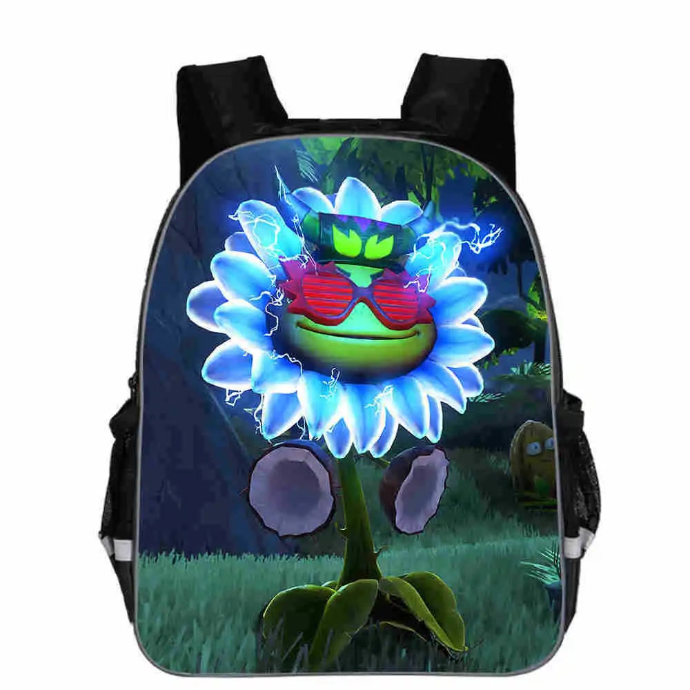 

13 Inch Children Plants VS Zombie Print Backpacks For Teenage Girls School Bags Orthopedic Cartoon Backpack For Kids Boys