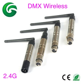 

20pcs/lot,Wireless DMX Transmitter / DMX512 receiver dmx controller male and female 2.4G wireless controller