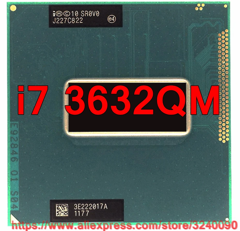 Процессор lntel Core i7 3632qm SR0V0(6 м кэш/2,2 ГГц-3,2 ГГц/четырехъядерный) i7-3632qm процессор для ноутбука