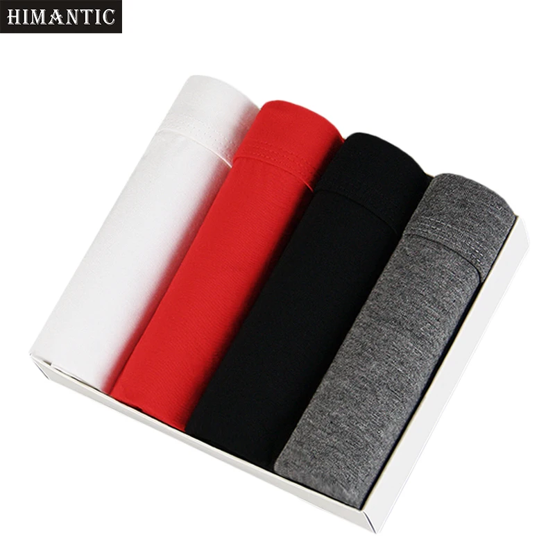 

Underwear Men's Boxer Shorts 4Pcs/lot Modal Solid Color Underwearpants Men Home Breathable Boxer Gay Male Hombre Cueca Boxers