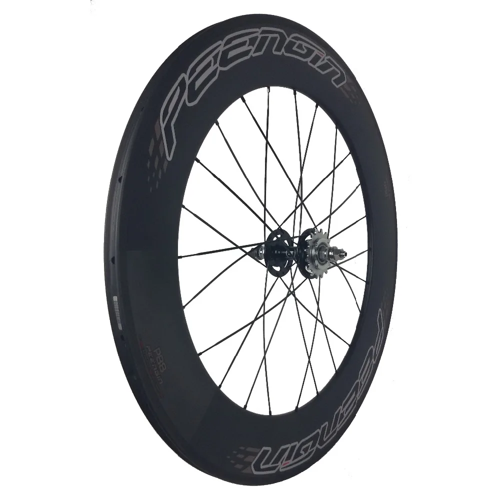 Top UCI test/EN standard manufacturer sale 88mm carbon fixed gear clincher Wheels U shape tubular rim track bike wheelset 25mm wide 8 Top UCI test/EN standard manufacturer sale 88mm carbon fixed gear clincher Wheels U shape tubular rim track bike wheelset 25mm wide 8