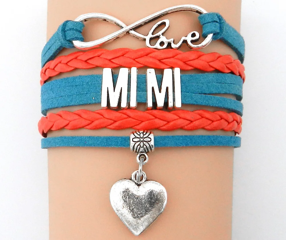 2016 New Infinity Love Mimi Bracelet Handmade Velvet Leather Family