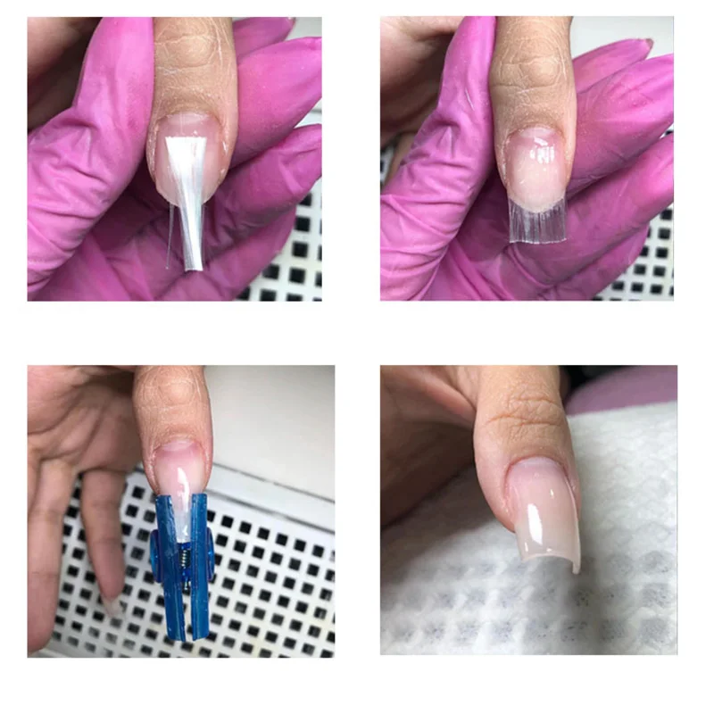 10 шт. 5 см Fibernails стекловолокно для наращивания ногтей Акриловые ногти Типсы