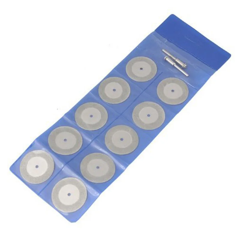

12Pcs/set 50MM Diamond Cutting Discs Mini Grinding Wheel Saw Blade For Rotary Tools Dremel Stone Blade+2pcs Mandrels Drill Bits