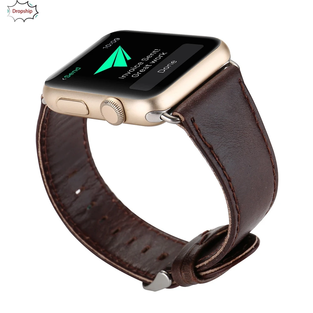 

OTOKY Watchband Men Watch Fashion Leather Buckle Wrist Watch Strap Band Horses Belt for Watch Apple Watch 42mm for Iphone Watch