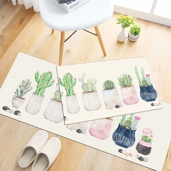 

3D Cactus Pineapple Plant Printed Anti slip Floor Mat Outdoor Rugs Green Leaf Front Door Mats Kitchen Mat for Living Room