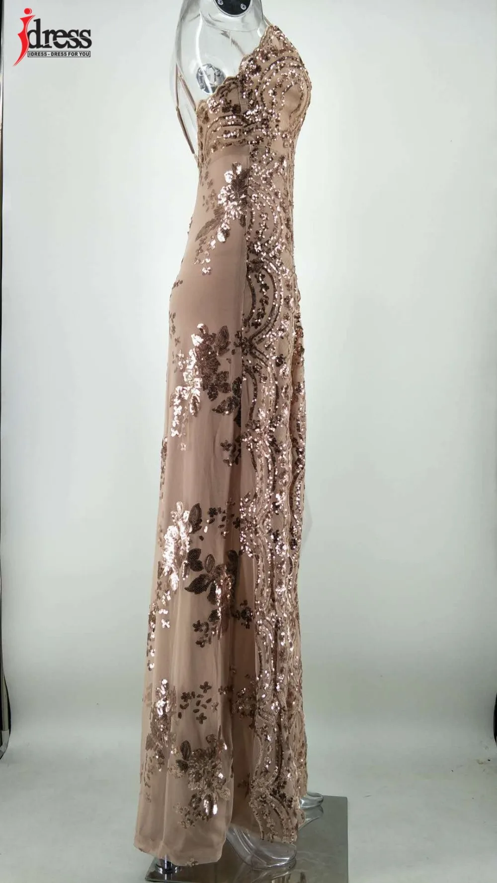 IDress New Vestidos De Festa Curto E Elegante Bandage Jurk 2018 Red Gold Black Sequined Dresses Long Maxi Bodycon Party Dresses (9)