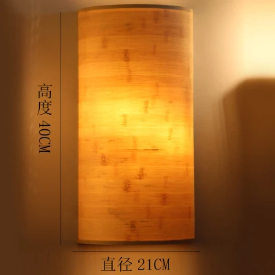 Японский персонаж, бамбуковые садовые настенные светильники, светильник s для ванной, спальни, светильник, светодиодный настенный светильник s для домашнего промышленного декора спальни - Цвет абажура: Черный
