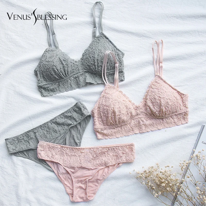 

VENUS'S BLESSING Top Lingerie New Sexy Lace Women Bra Bralette Ultrathin Pure Cotton Brassiere Underwear