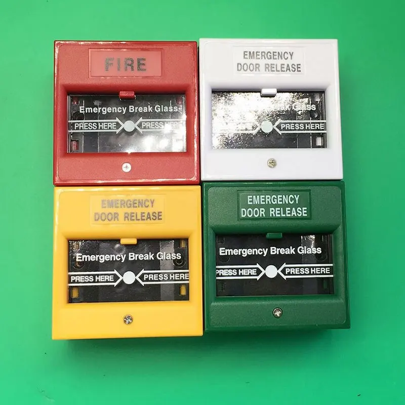 Red and Green Yewllo White Color 4 PCS Fire Emergency Break Glass Fire