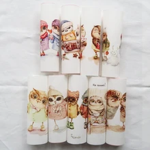 15*15 см любовь друг к другу с принтом совы, окрашенная вручную хлопковая льняная ткань для шитья, сделай сам, лоскутное шитье, ручная вышивка, стеганые сумки Tecido