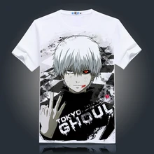 Токио вурдалак футболка новый японии аниме кен Kaneki косплей костюм удобные дышащий молоко волокна майка для мужчин женщины топы тис