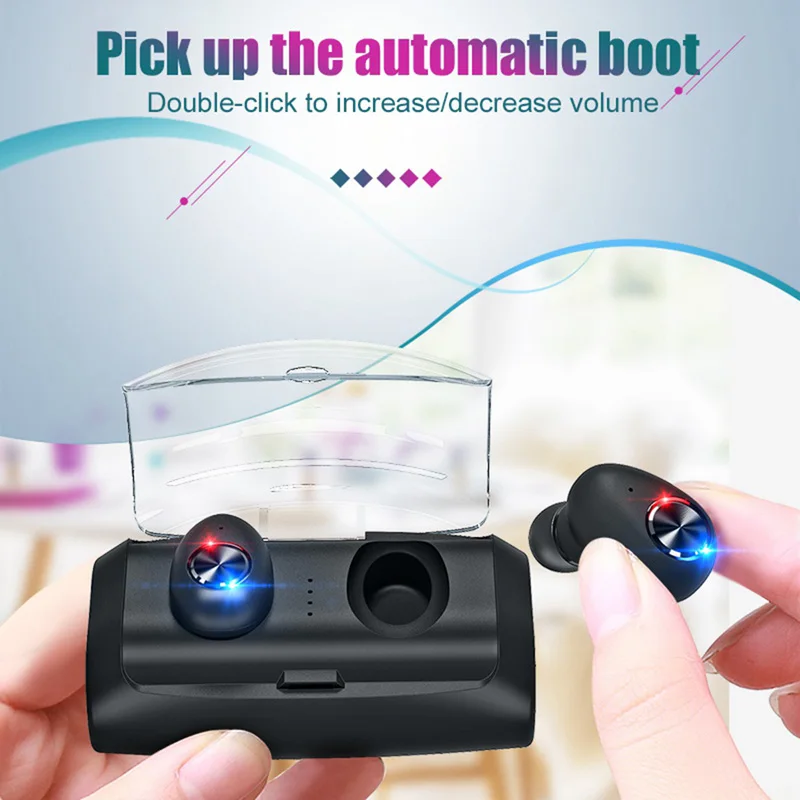 

TWS Earbuds Bluetooth Earphone V5.0 Touch Control Invisible Wireless Bluetooth Headset Sport Stereo Headphone for Xiaomi Sumsang