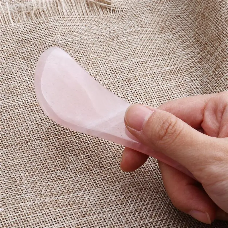 Китай традиционный лица Gua Sha Инструмент Здоровье и гигиена натуральный розовый кварц SPA иглоукалывание массаж со скрабом исцеление для