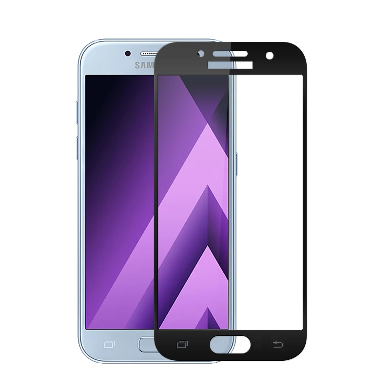 

9H Full Screen Protective Tempered Glass For Samsung Galaxy A5 A7 A3 2017 Glass Full Cover For Samsung A5 2017 A520F A320F A720F