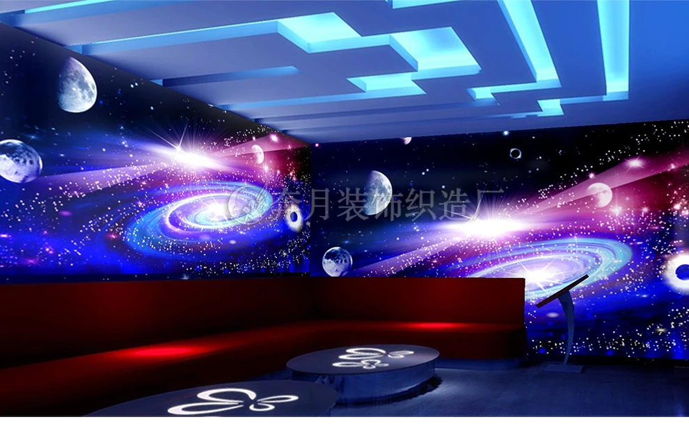 Звездные потолочные фрески обои на заказ Печать Персонализированная настенная бумага тематическая барная комната Потолочные стены галактик обои