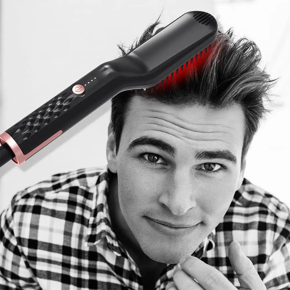 

Newest Multifunctional Electric Straightening Hair Comb Fast Irons Auto Straight Beard Brush