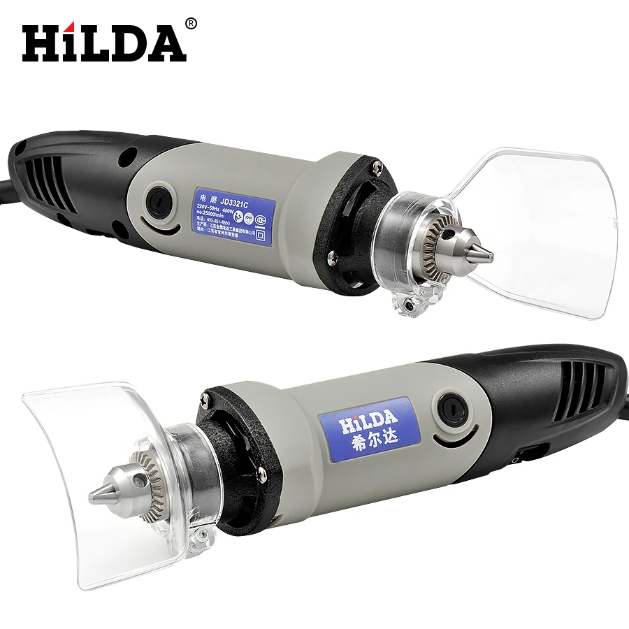 HILDA электрическая дрель 220 В 400 Вт в стиле Dremel аксессуары шлифовальный патрон с