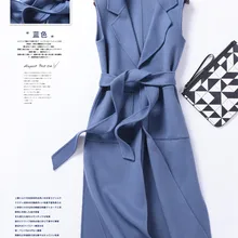 Новое поступление, весенний женский шерстяной жилет, женский тонкий пояс средней длины, Корейская шерстяная верхняя одежда, весенний шерстяной топ