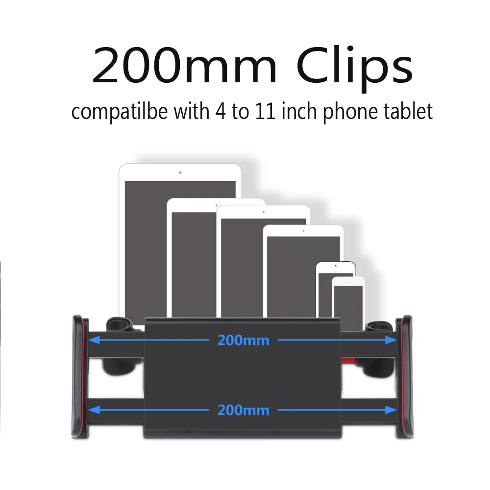 Держатель для планшета подставка для планшета держатель для пла из сплава с задним сидением для автомобиля, регулируемый кронштейн для телефона 4-11 дюймов, универсальный кронштейн для iPad iPhone, держатель для телефо