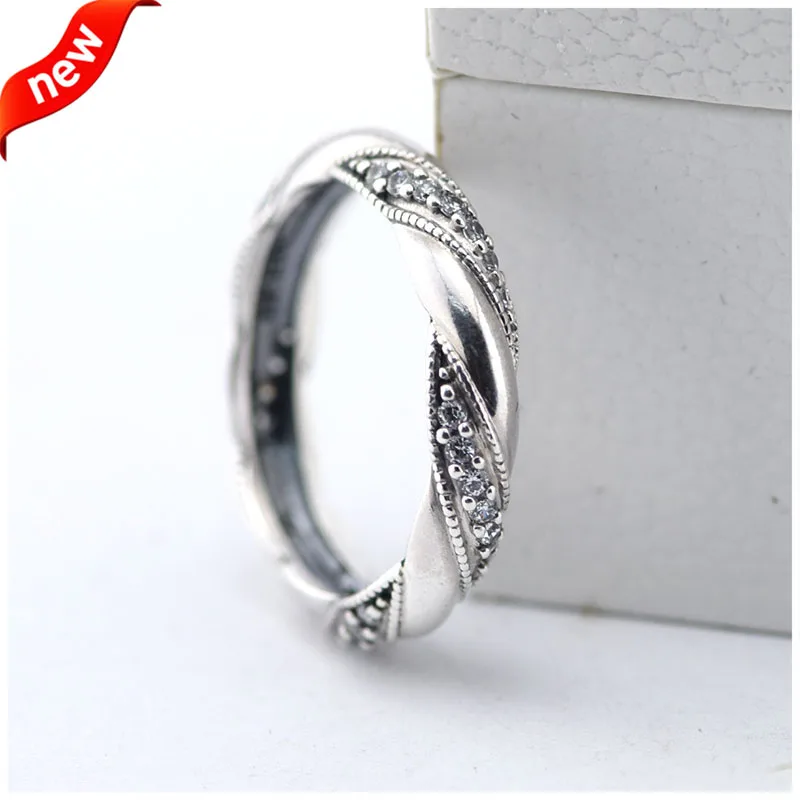 

Fits European Jewelry Ribbon of Love Silver Rings New 100% 925 Sterling Silver Jewelry DIY Wholesale 09R076