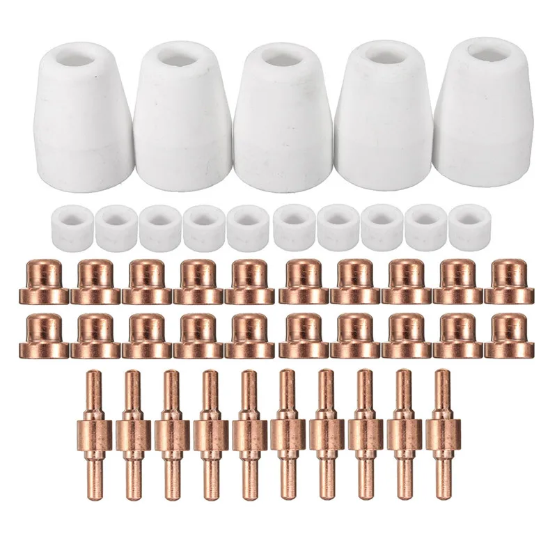 45Pcs Plasma Cutting Machine Consumables Spare Parts Torch welderes Accessories Torch Parts For LG-40 PT-31 CUT40 CUT50 45Pcs Plasma Cutting Machine Consumables Spare Parts Torch welderes Accessories Torch Parts For LG-40 PT-31 CUT40 CUT50