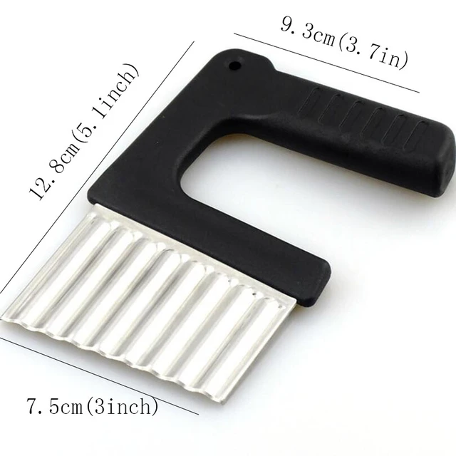 감자 칩 슬라이서 물결 모양 커터 스테인레스 스틸 칼, 주방 도구