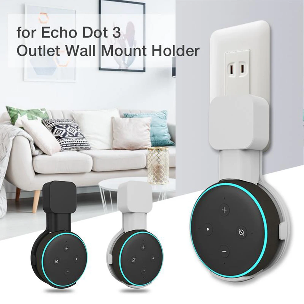 Розетка настенный держатель для Echo Dot 3 кронштейн домашний музыкальный динамик крепление голосовой помощник в кухне спальня портативный аудио стенд