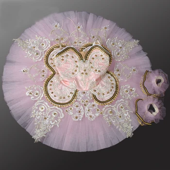 

Pink Color Classical Ballet Tutus With Lace Women/Child/Girls Professional Ballet Nutcracker Child Custome Made Tutu Costumes