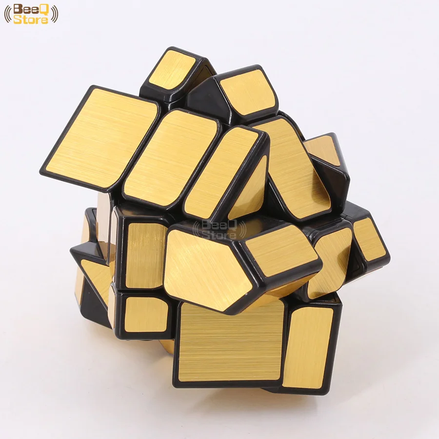 Mofangjiaoshi Фишер Зеркало Magic Cube золотого, серебряного цвета матовый Скорость Cube 3x3x3 странные Форма для детей развивающие игрушки подарки