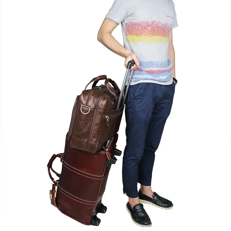 Роскошные Пояса из натуральной кожи Для мужчин Портфели Бизнес сумка кожаная сумка для Для мужчин 17 "портфель для ноутбука # md-j7320
