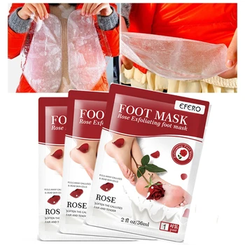 

Baby Feet Rose Exfoliating Foot Mask Magic Skin Peeling Dead Skin Feet Mask Socks Sosu Socks for Pedicure Socks Cream TSLM2