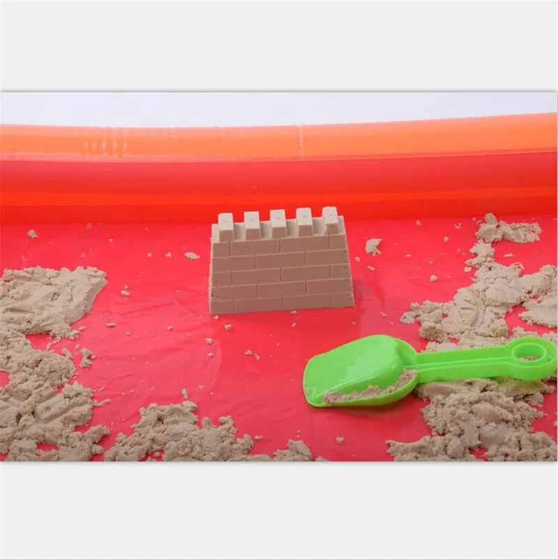 Многофункциональная надувная песочница, пластиковый переносной столик для детей, для игр в помещении, Песочная глина, цветная игрушка для песочницы, аксессуары