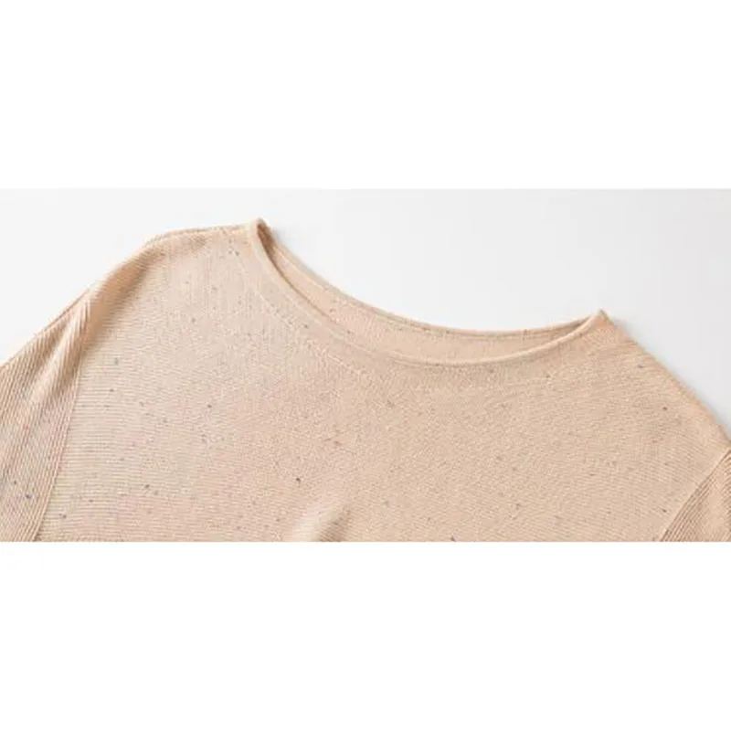 Women Knitted Short sleeve Sweaters and Pullovers Female Jumpers Women High Quality Sweaters Solid color for spring and summer