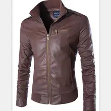 Кожаные и Замшевые мужские зауженные кожаные куртки новая модная мужская верхняя одежда Мотоциклетные Куртки размер M-3XL