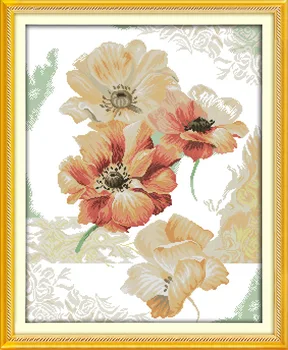 

Joy Sunday Elegant Chinese rose DIY DMC threads Counted Chinese Cross Stitch Kits printed Cross-stitch set Embroidery Needlework