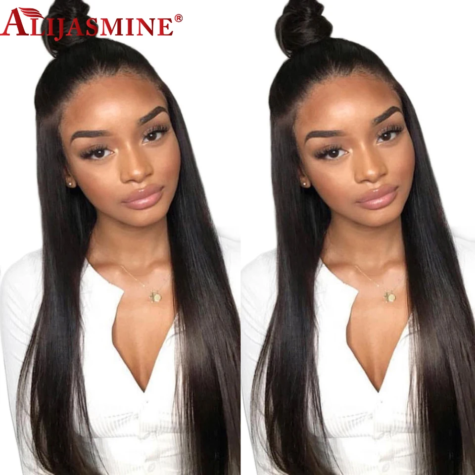 6inch Deep Part 360 Lace Frontal Human Hair Wigs 150% Pre Plucked Glueless Brazilian Remy With Baby Hair Silk Straight 360 Wigs