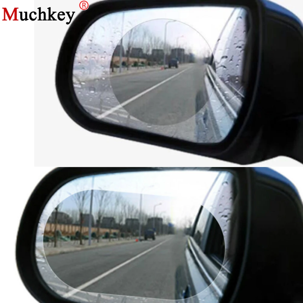 2PCS Car Rearview Mirror Film Anti Fog Window Sticker Clear Rainproof