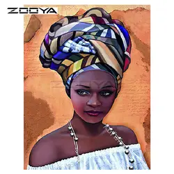 ZOOYA 5D DIY Алмазная женщина головной платок ожерелье персонаж Алмазная картина вышивка крестиком Алмазная вышивка украшение BK1294