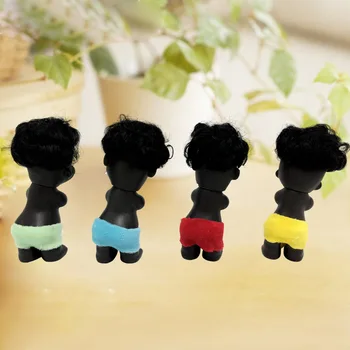 

4 pcs/set personalized hot children's toy gift Joy / anger / sorrow / happiness Black Doll BB Decoration