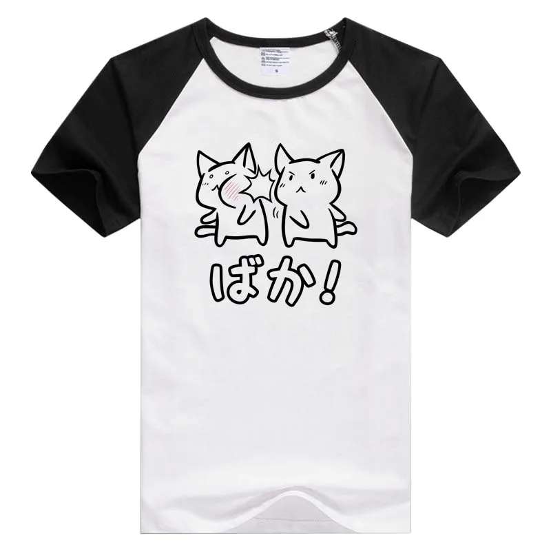 

Kawaii Neko Baka Anime short sleeve casual Men Women T-shirt Comfortable Tshirt Cool Print Tops Fashion GA1080