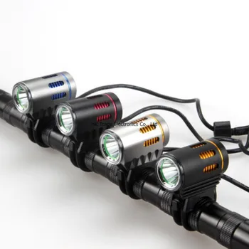 

LED Head Front Bicycle Lamp L2 2000lm Cycling Light HeadLight Headlamp high beam Bicycle Bike Light 6400mAh battery