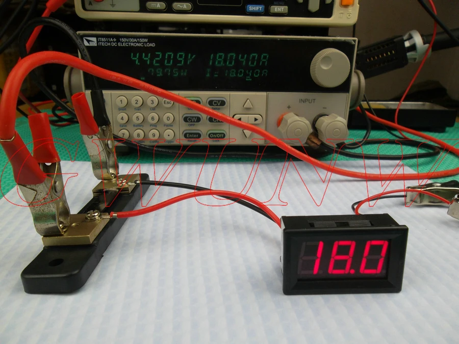 Gwunw by356a 0-50.0a (50A) Внешний шунт 3 Бит 0.56 дюймов светодиодный символьный Амперметр Текущий Панель метр