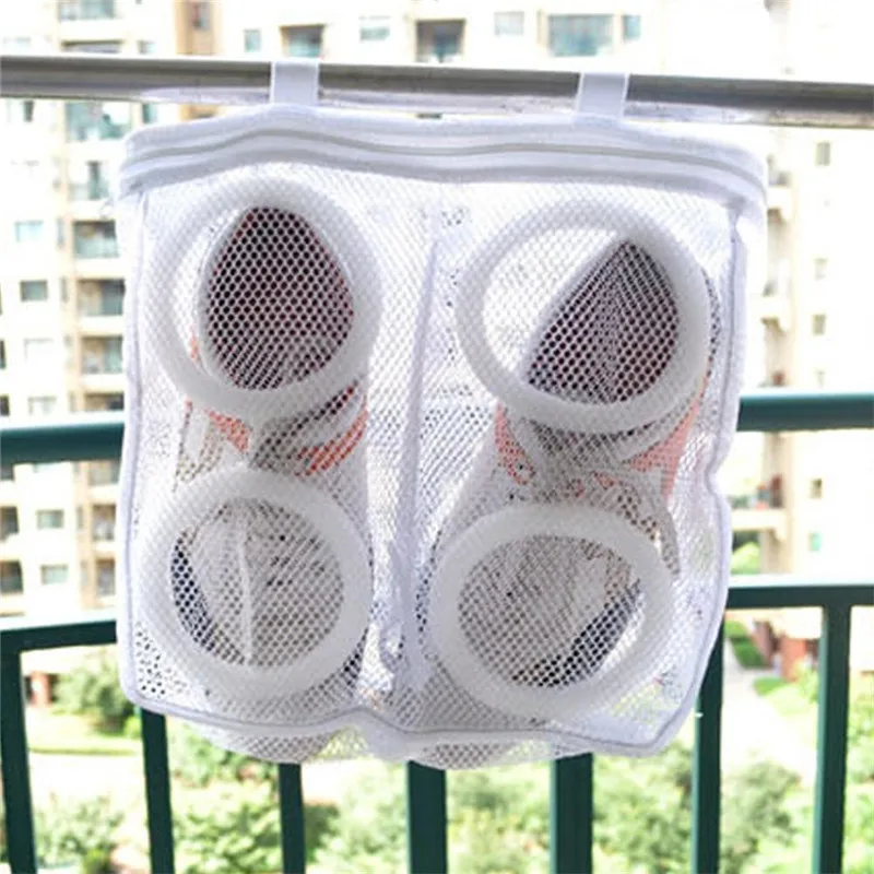 

Home Storage Organizer Bags Mesh Laundry Shoes Bags Dry Shoe Organizer Portable Washing Bags Organizer Washing Machine Bag