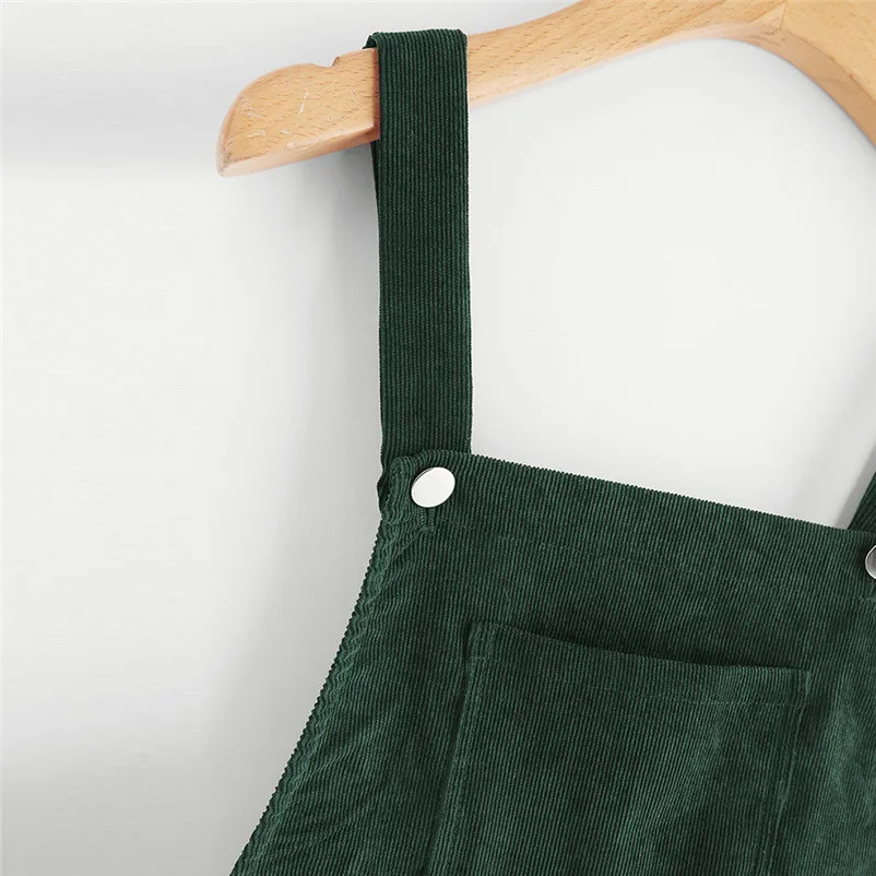 Fashion dress Autumn 2018 beach dress Women Ladies Winter Warm Pockets Sleeveless Shirt Mini Strap Dress robe femme O22#N (11)