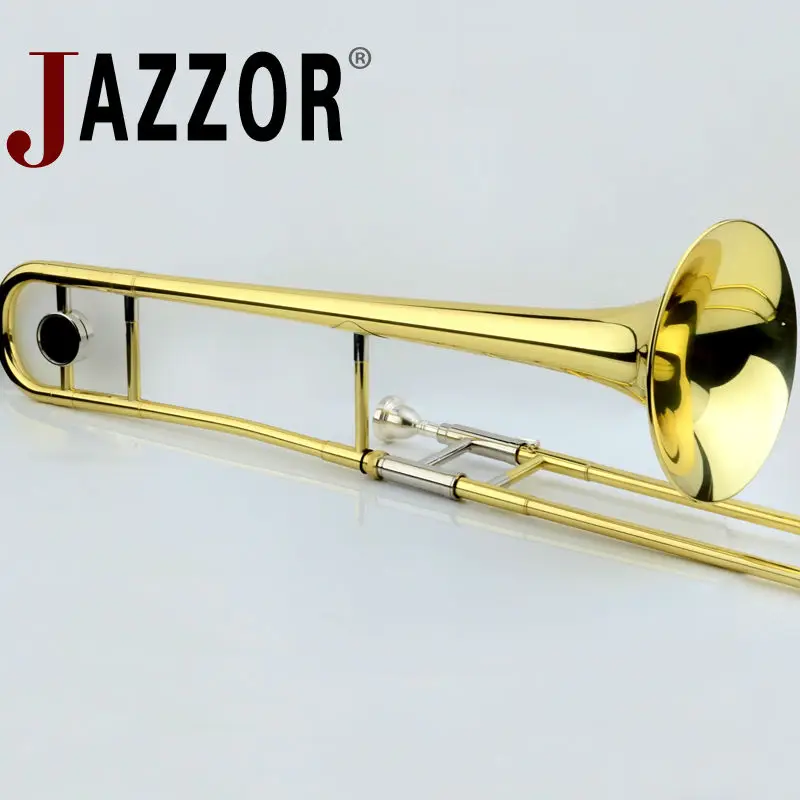 

JAZZOR JBSL-700 Alto trombone B Flat Gold lacquer Brass trombone wind instruments with mouthpiece