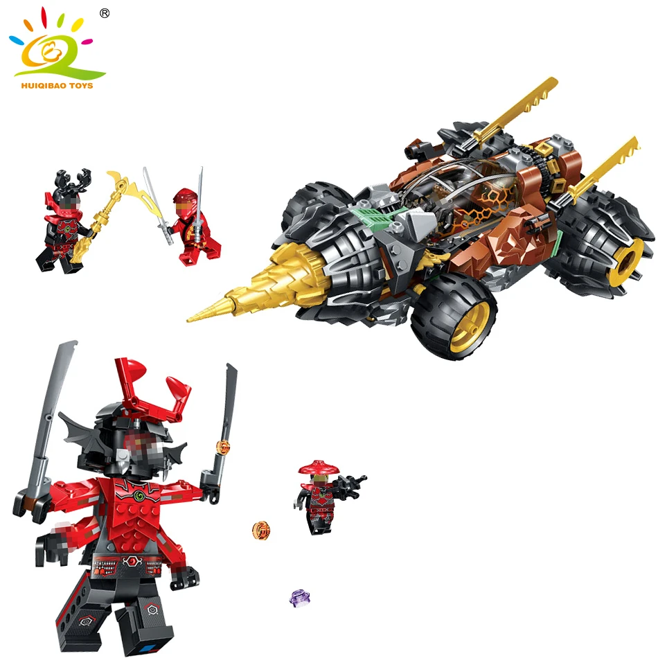 

610PCS Ninjagoes Giant Earth Moving Chariot Building Blocks Compatible Legoingly Ninjagoed Car Warrior Bricks Toys For Child